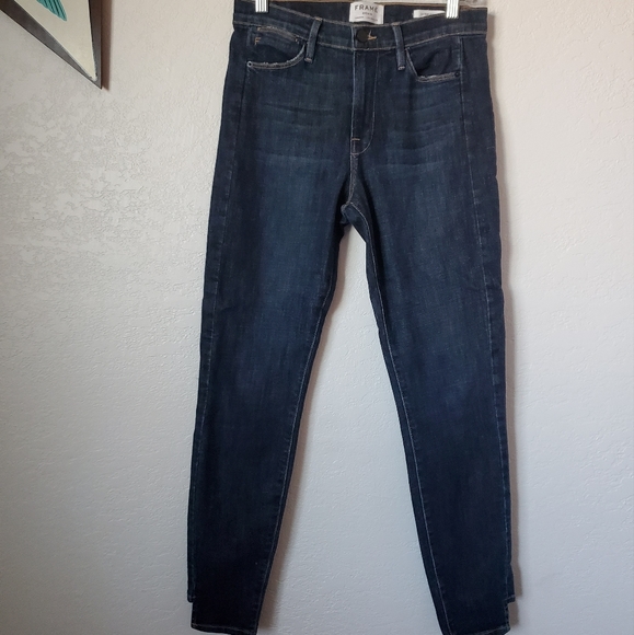 FRAME Le High Skinny Side Step Jeans 28 - Picture 4 of 10